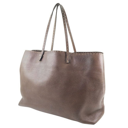 Fendi Selleria Calf Brown Unisex Tote Bag