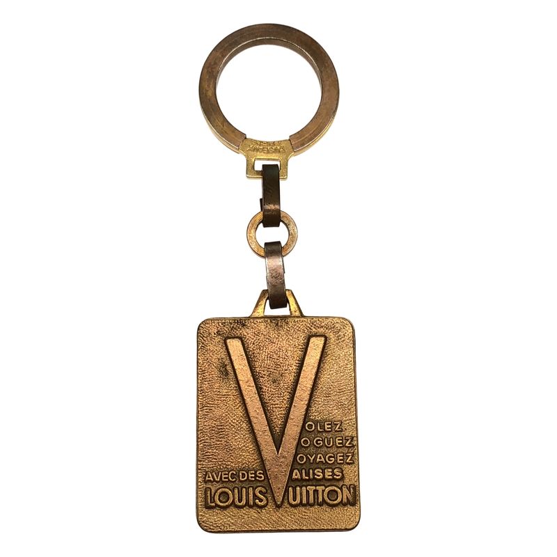 Louis Vuitton Malletier Logo Vintage Bag Charm Gold