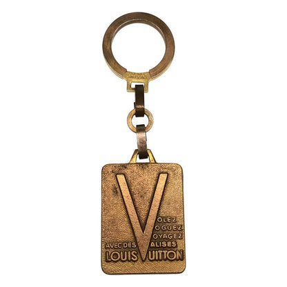 Louis Vuitton Malletier Logo Vintage Bag Charm Gold