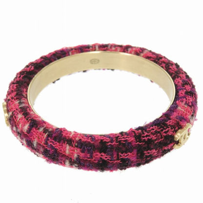 Chanel Coco Mark 09A Tweed Purple/pink Bangle 0790 Chanel