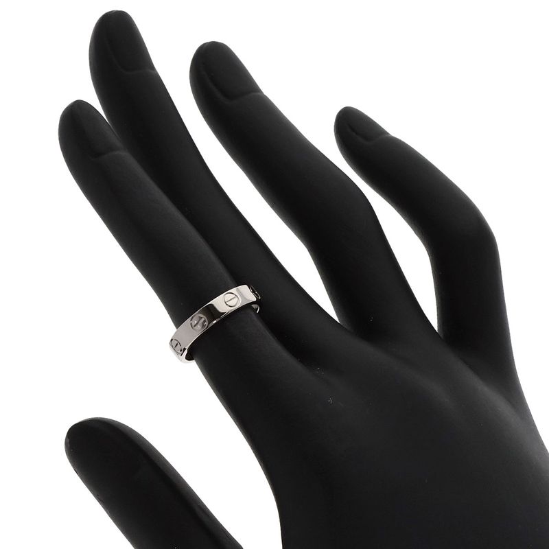 Cartier Mini Love Ring #47 Ring - 18K White Gold Ladies