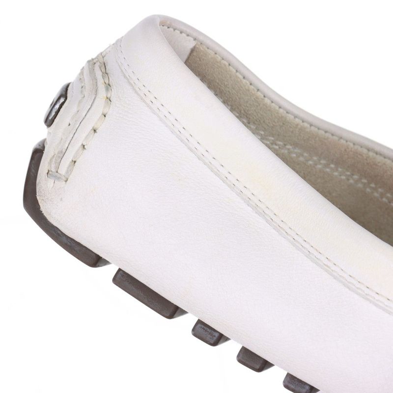 Louis Vuitton 02 Monte Carlo Leather Driving Shoes Women's 34 Td0052 White Made