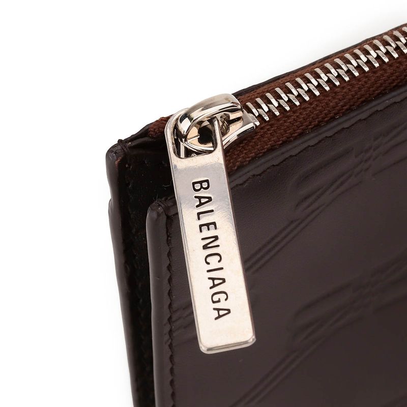 Balenciaga Card Case Signature Brown
