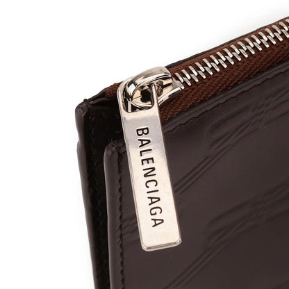 Balenciaga Card Case Signature Brown