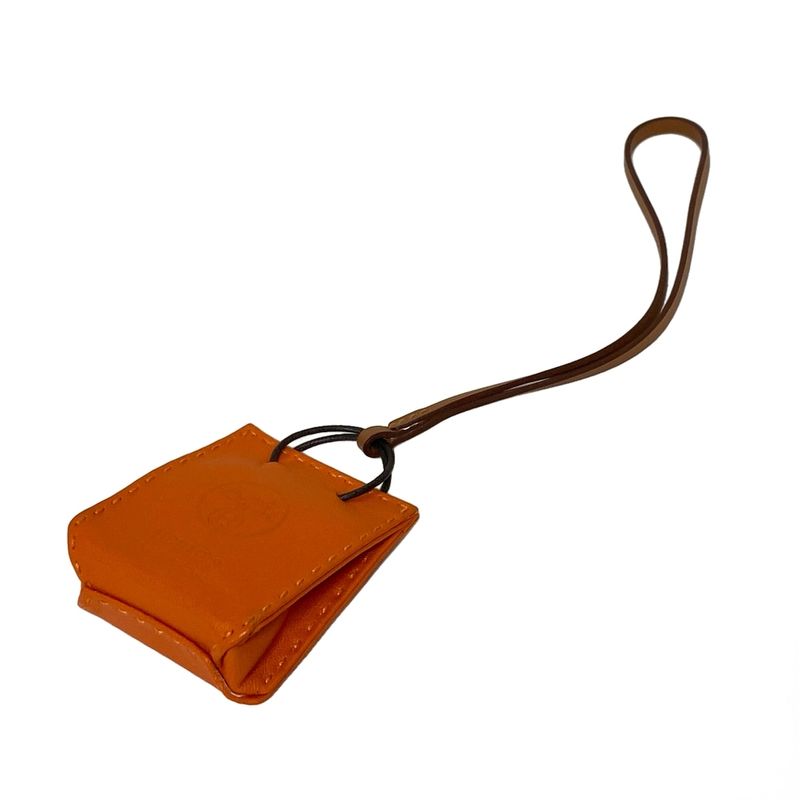 Hermes Key Holder (charm ) Sac Oranje Foux And Gold