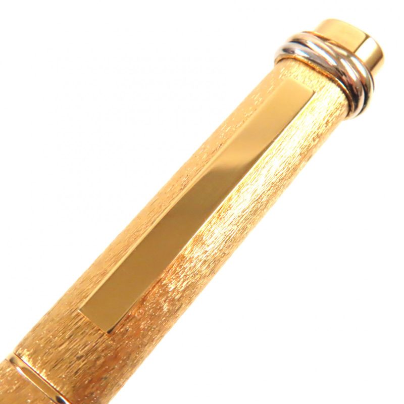 Cartier Vintage Trinity Ballpoint Pen With All Over Design Cap Style Gold With