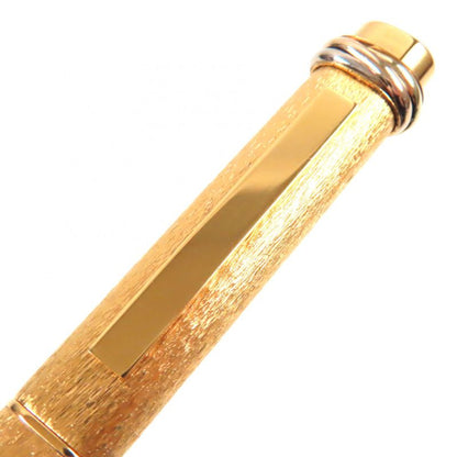 Cartier Vintage Trinity Ballpoint Pen With All Over Design Cap Style Gold With
