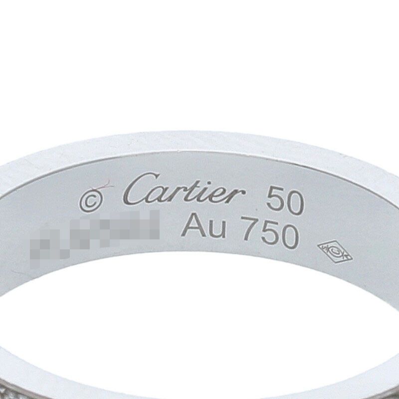Cartier MINI LOVE RING Mini Love Ring 18K White Gold Diamond Ring Men's 50 9