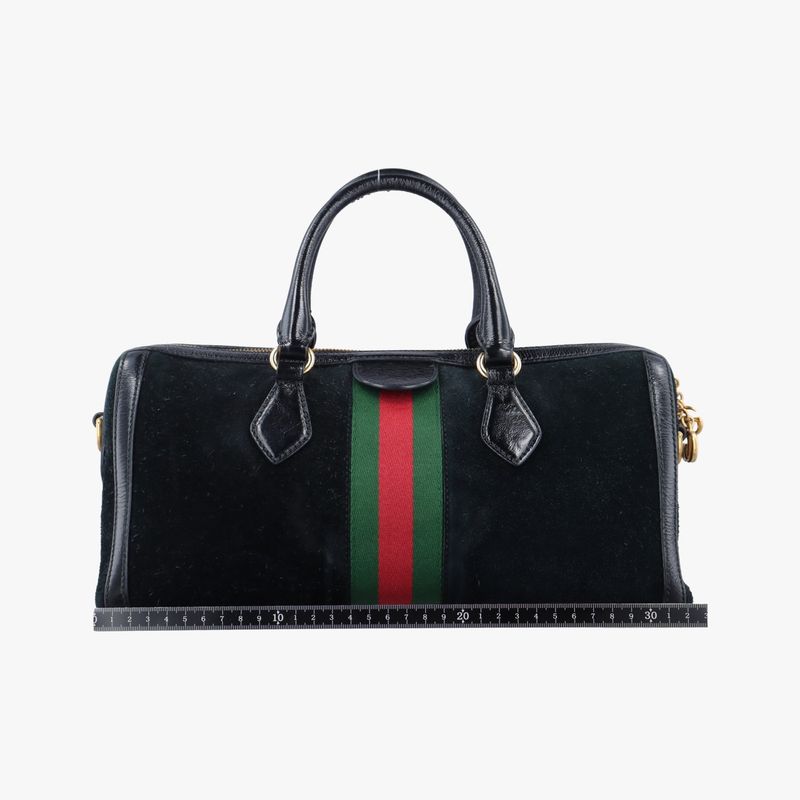 Gucci Ophidia GG Small Black And Green And Red Suede 524532 F024647109