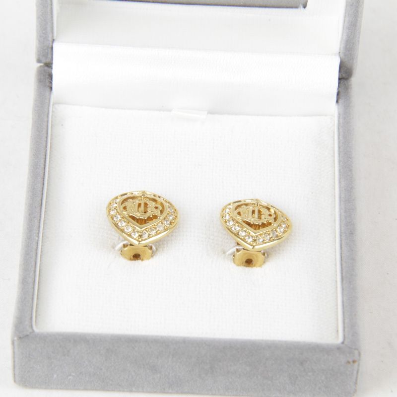 Christian Dior Necklace (parts Off) + Earring Set With Box Necklace