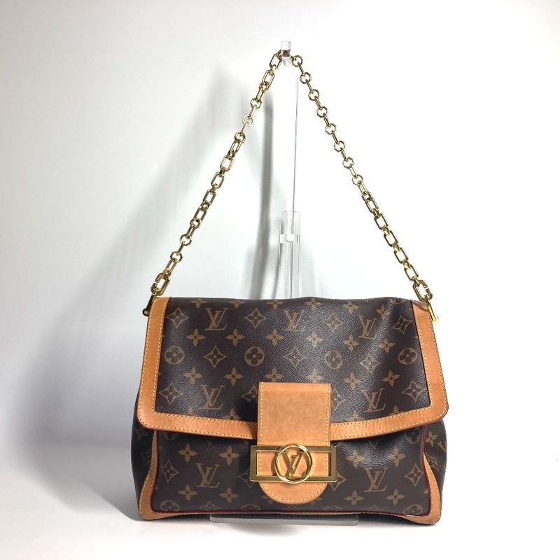 Louis Vuitton Shoulder Bag Dauphine Soft GM M47149 Monogram Canvas Brown