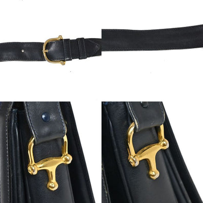 Celine Carriage One Shoulder Bag Macadam Navy Gold 60bs100