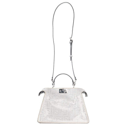 Fendi 8bn327 Peekaboo Icy Youth Small 2way FF Pattern Crystal Handbag Women