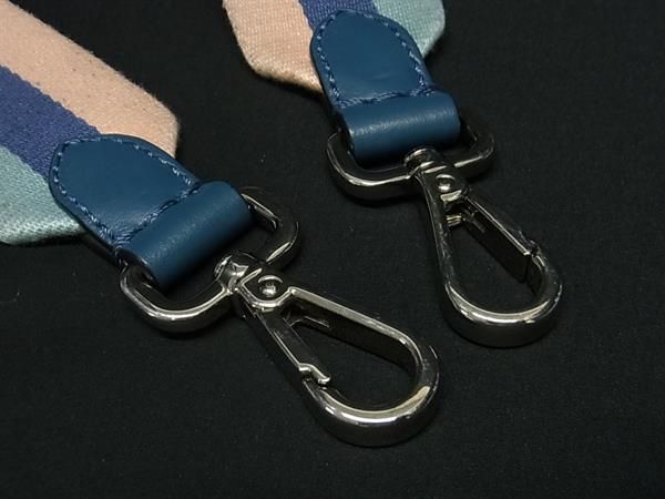 Fendi Canvas And Leather Shoulder Strap For Bag Shoulder Women Blue And Pink