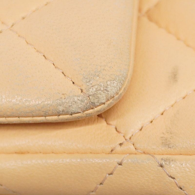 Chanel Shoulder Bag Mini Matelasse Lambskin Beige Chien Pan Gold Hardware Women