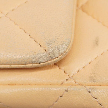 Chanel Shoulder Bag Mini Matelasse Lambskin Beige Chien Pan Gold Hardware Women