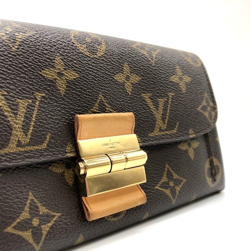 Louis Vuitton M60362 Portefeuille Elysee Long Wallet Brown Monogram Canvas/leath