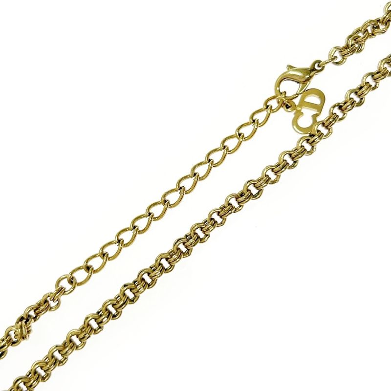 Christian Dior GP Rhinestone CD Logo Necklace Women 376415 Necklace