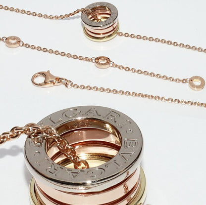 Bulgari Pendant Necklace 18K Yellow Gold 18K White Gold 18K Pink Gold Bzero1