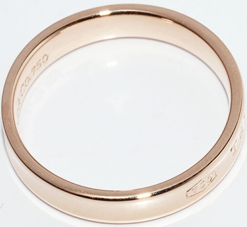 Tiffany & Co Ring 18K Pink Gold 1837 Narrow Ring Width 36mm (014in)