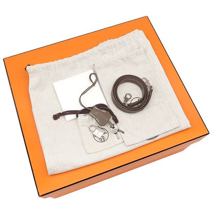 Hermes 2-Way Bag Bolide 31 Taurillon Clemence Etoupe Silver Hardware Glazed