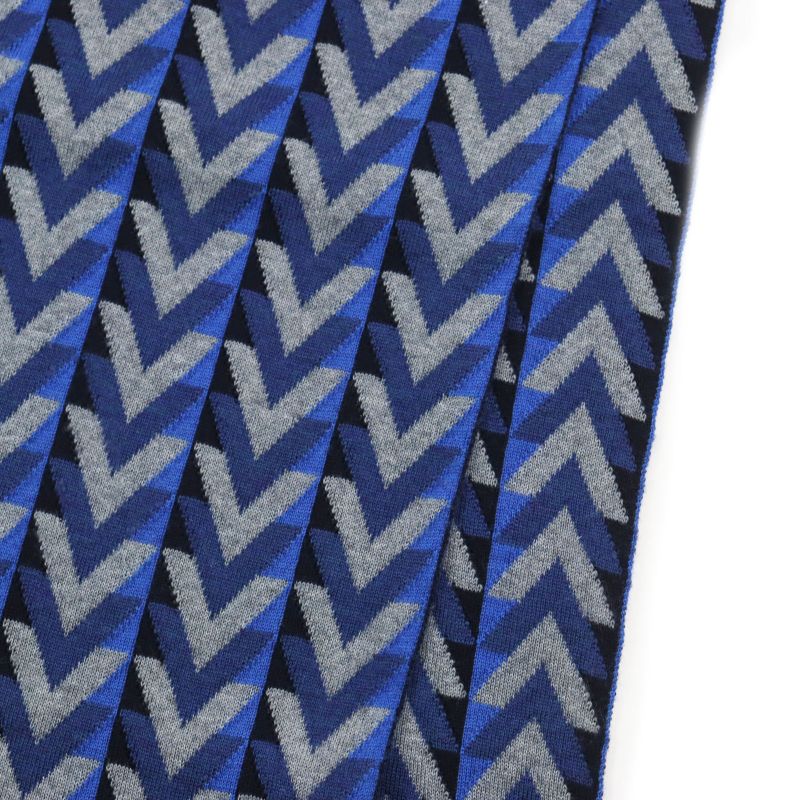 Louis Vuitton M70301 Echarpe V Obsession Stole Scarf With Logo Tag Gray Blue