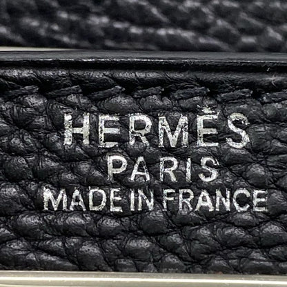 Hermes Handbag Kelly 32 Black Outside Stitching/silver Hardware