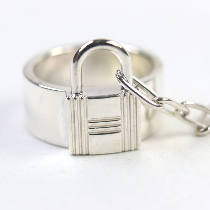 Hermes Alfa Kelly Ag925 Clochette Cadenas Double Ring - Ring Accessory Silver