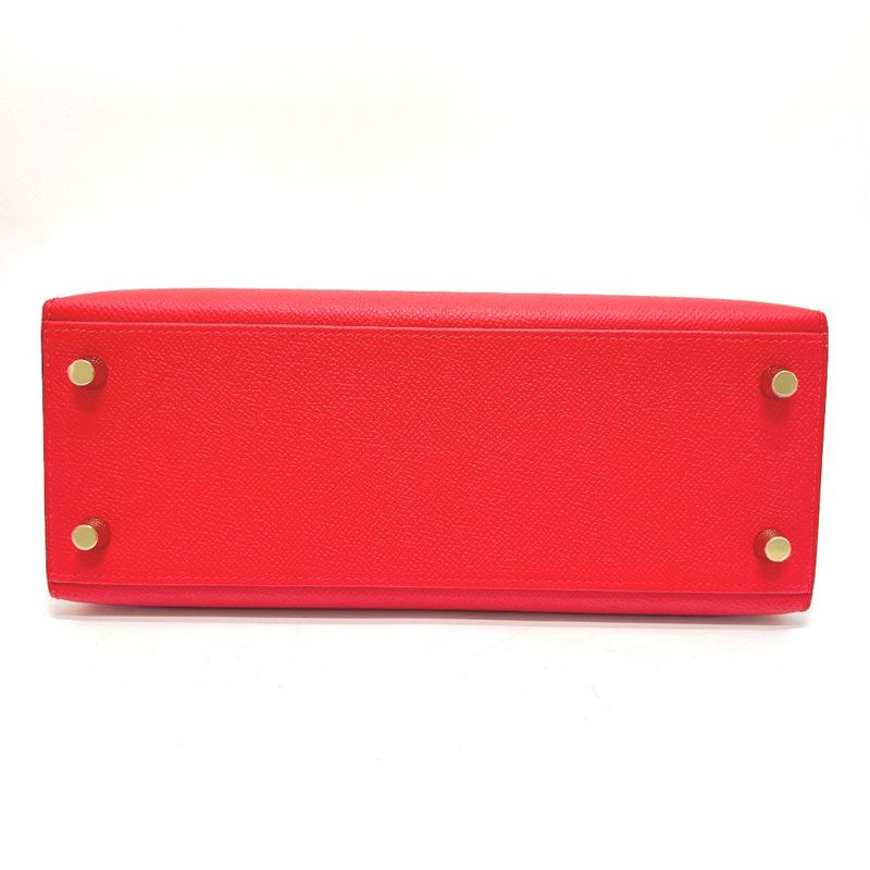 Hermes Handbag Kelly 25 Outer Stitch Vaux Epson Rouge Radieux Gold Hardware Red