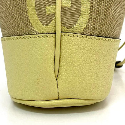 Gucci Shoulder Bag Mini Bucket Bag Yellow Jumbo GG