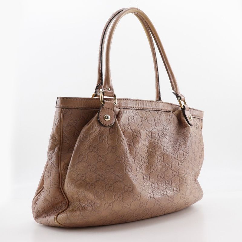 Gucci Sookie GG 296835 Striped Leather Pink Women's Tote Bag