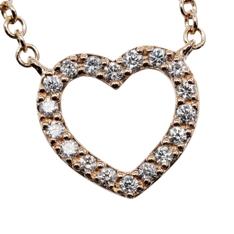 Tiffany & Co Metro Heart 18K Pink Gold And Diamonds Ladies 2g Necklace