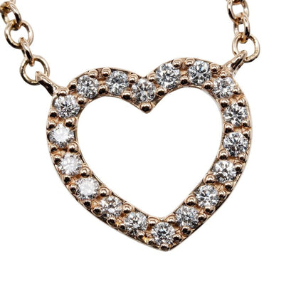 Tiffany & Co Metro Heart 18K Pink Gold And Diamonds Ladies 2g Necklace