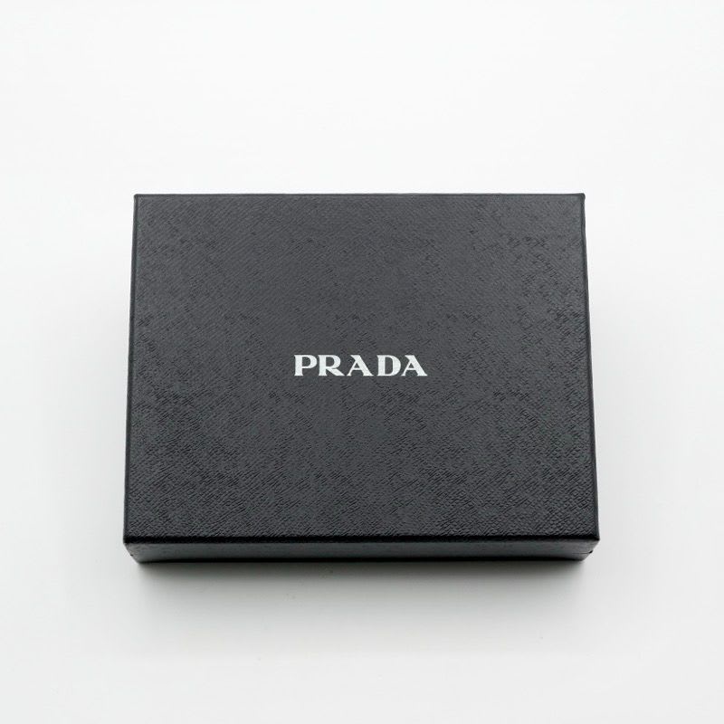 Prada Mobile Smartphone Accessories White Gold Saffiano Mini Bag Triangle Logo