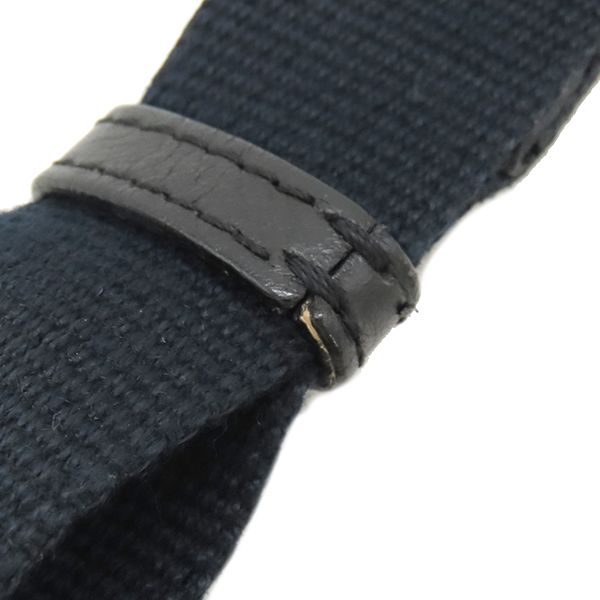 Christian Dior Shoulder Bag Trotter Leather Jacquard Black and Navy Silver