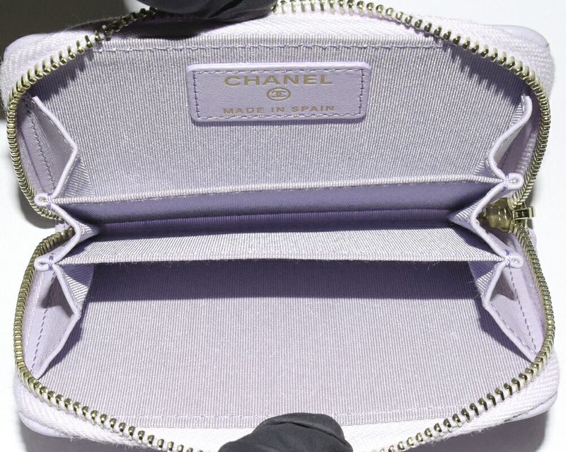 Chanel Coin Case Chanel 19 Zip Coin Purse Lambskin Lavender Antique Gold