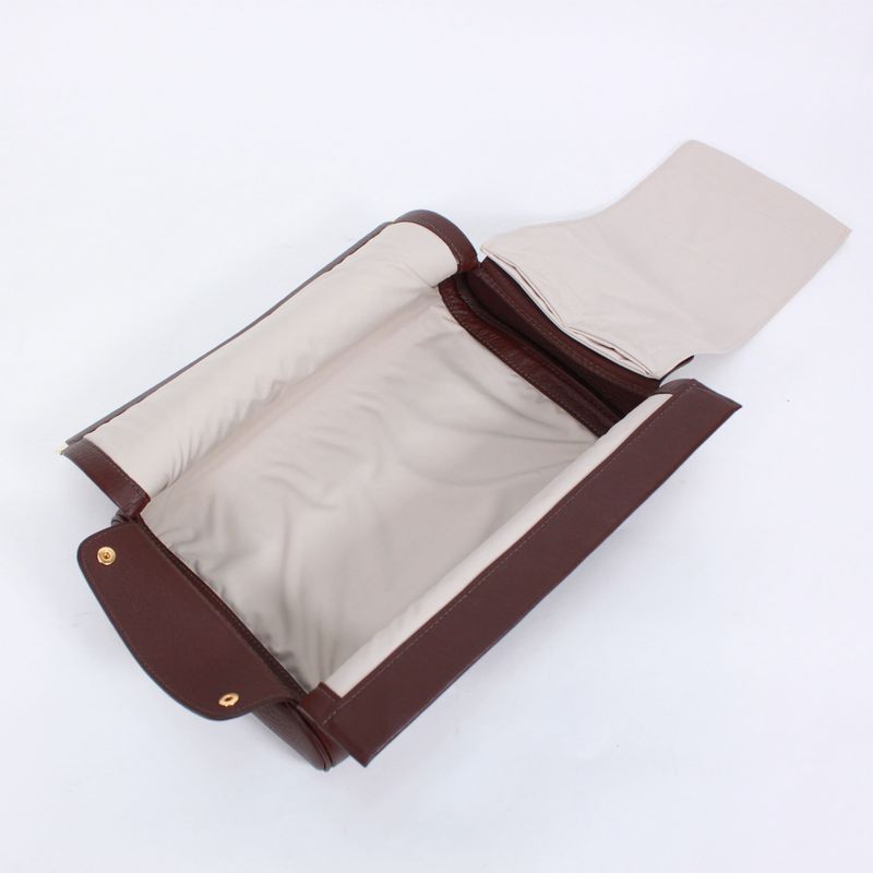 Hermes Equi Havana Taurillon Leather Brown Clutch Bag Gold