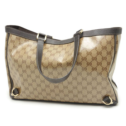 Gucci Tote Bag 293580 GG Crystal Beige And Brown