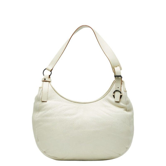 Gucci One Shoulder Bag 101308 Ivory Leather Women's Gucci