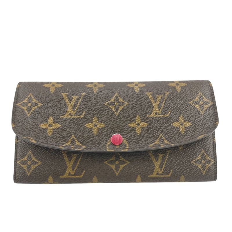 Louis Vuitton M60697 Monogram Fuchsia Portefeuille Emilie Long Wallet Louis