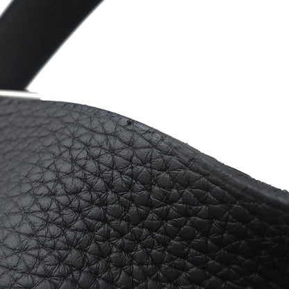 Hermes Handbag Picotin Lock MM Taurillon Clemence Black Silver Hardware Never