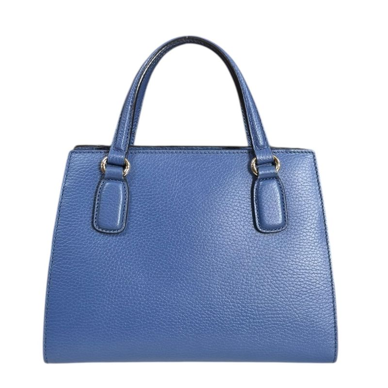 Gucci Outlet Interlocking G Soho Shoulder Bag Leather 607722 Blue Women's Gucci