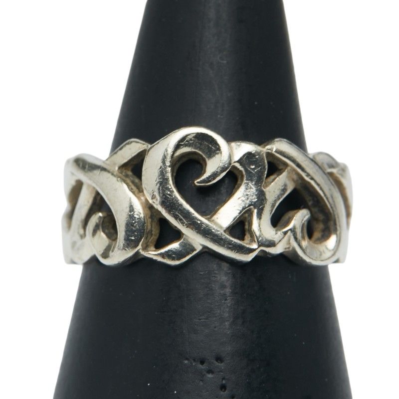 Tiffany & Co Triple Rubbing Heart Sv925 Silver Ladies Tiffany & Co