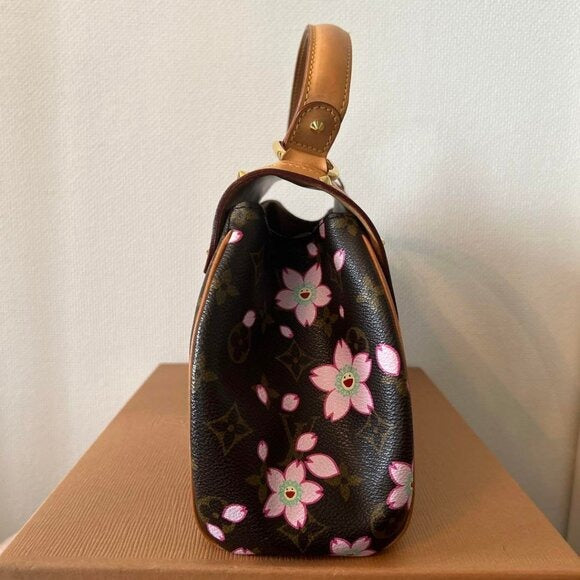 LOUIS VUITTON Monogram Cherry Blossom Sac Retro PM Handbag Takashi Murakami Tote
