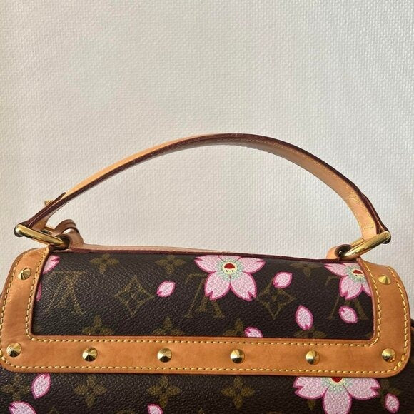 LOUIS VUITTON Monogram Cherry Blossom Sac Retro PM Handbag Takashi Murakami Tote