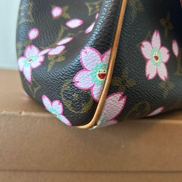 LOUIS VUITTON Monogram Cherry Blossom Sac Retro PM Handbag Takashi Murakami Tote
