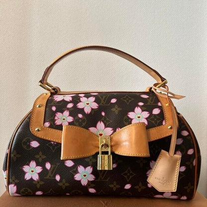 LOUIS VUITTON Monogram Cherry Blossom Sac Retro PM Handbag Takashi Murakami Tote