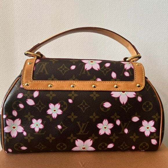 LOUIS VUITTON Monogram Cherry Blossom Sac Retro PM Handbag Takashi Murakami Tote