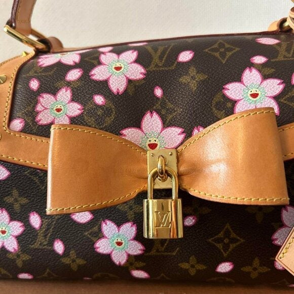 LOUIS VUITTON Monogram Cherry Blossom Sac Retro PM Handbag Takashi Murakami Tote