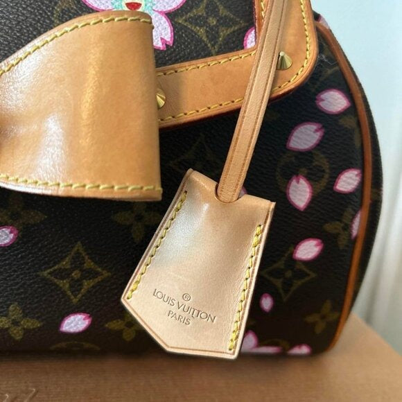 LOUIS VUITTON Monogram Cherry Blossom Sac Retro PM Handbag Takashi Murakami Tote